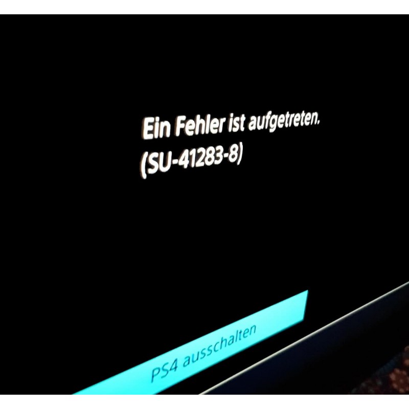 Reskyd Afgang oversætter Mensaje de error de actualización SU-41283-8 PS4