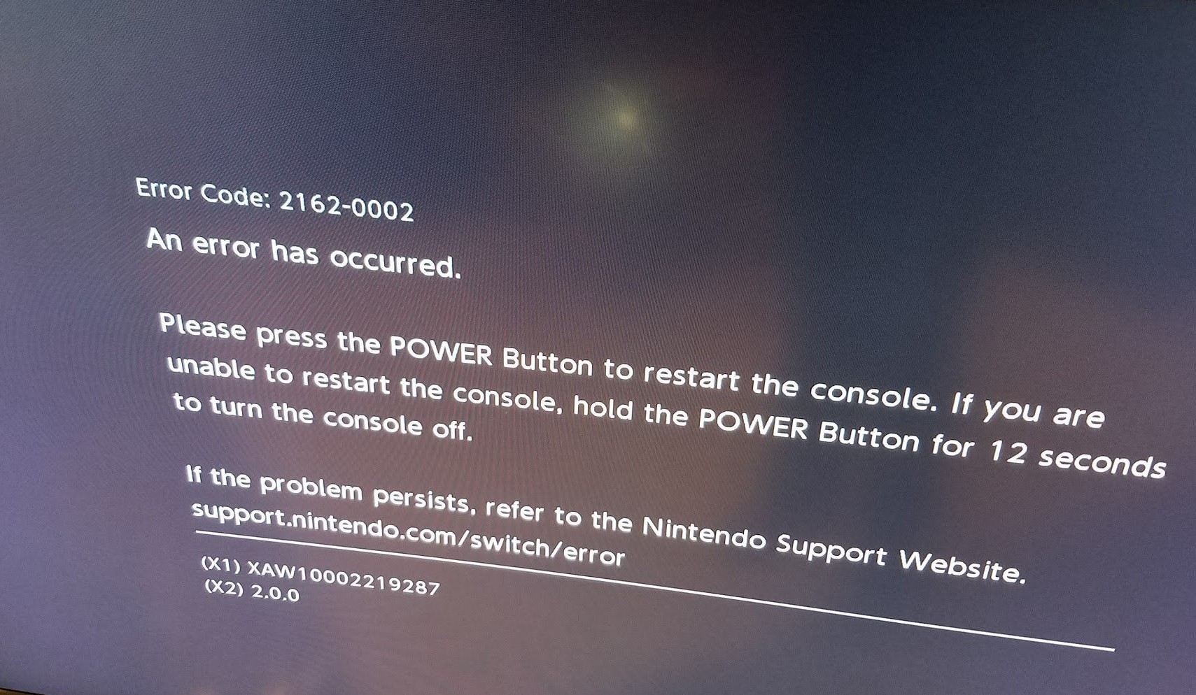 Reparar error 2134-0501 nintendo switch